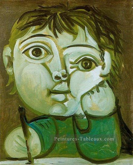 Claude ecrivant 1951 cubisme Pablo Picasso Peintures à l'huile